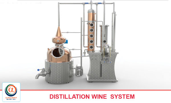 DISTILLATION WINE SYSTEM OF 50 - 1000 LITERS