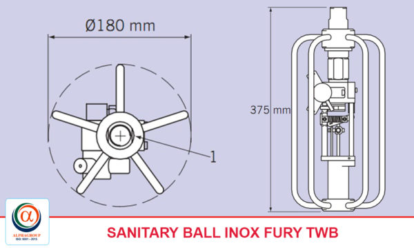 Sanitary Ball Inox FURY TWB